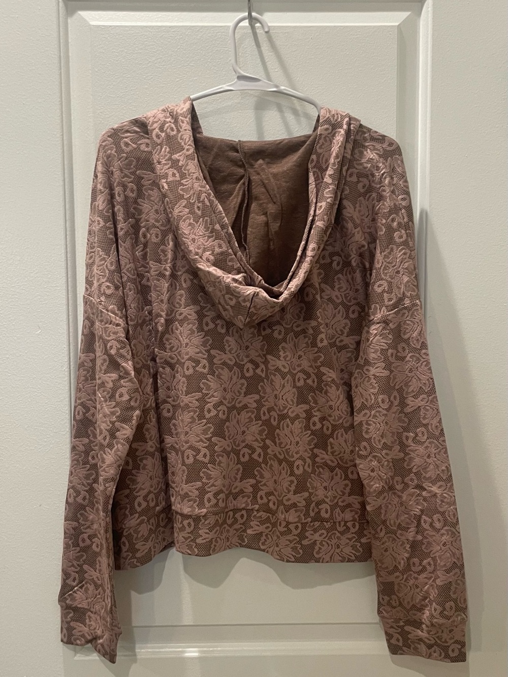 NEW…Bobeau Jacquard Floral Hoodie - Picture 3 of 4